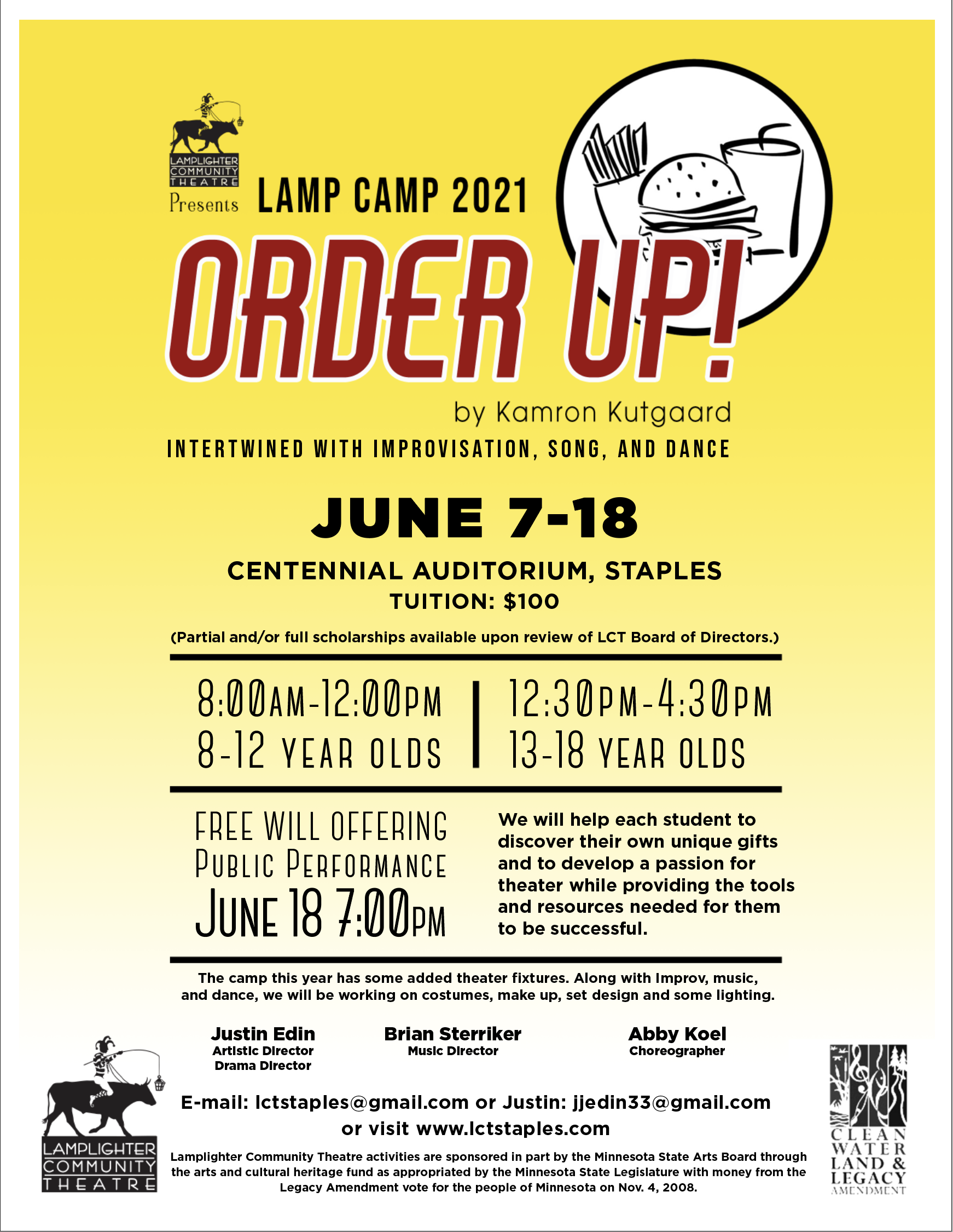 2021 Lamp Camp – Order Up!
